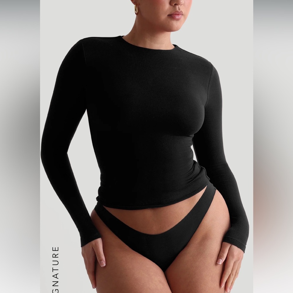 MIST LONG SLEEVE T-SHIRT - BLACK - LARGE